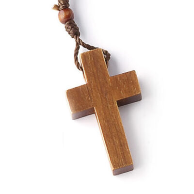 Olive wood pendant cross