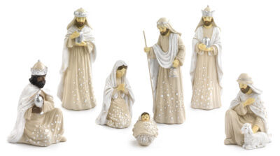 6.5" 7 PIECE NATIVITY SET
