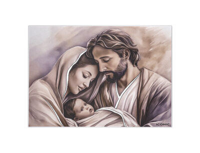 Holy Family Sepia Religious Icon