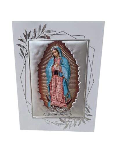 Our Lady of Guadalupe Religious Icon with Olive Tree Frame Design