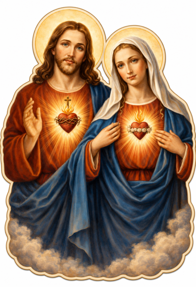 Sacred & Immaculate Hearts Magnet